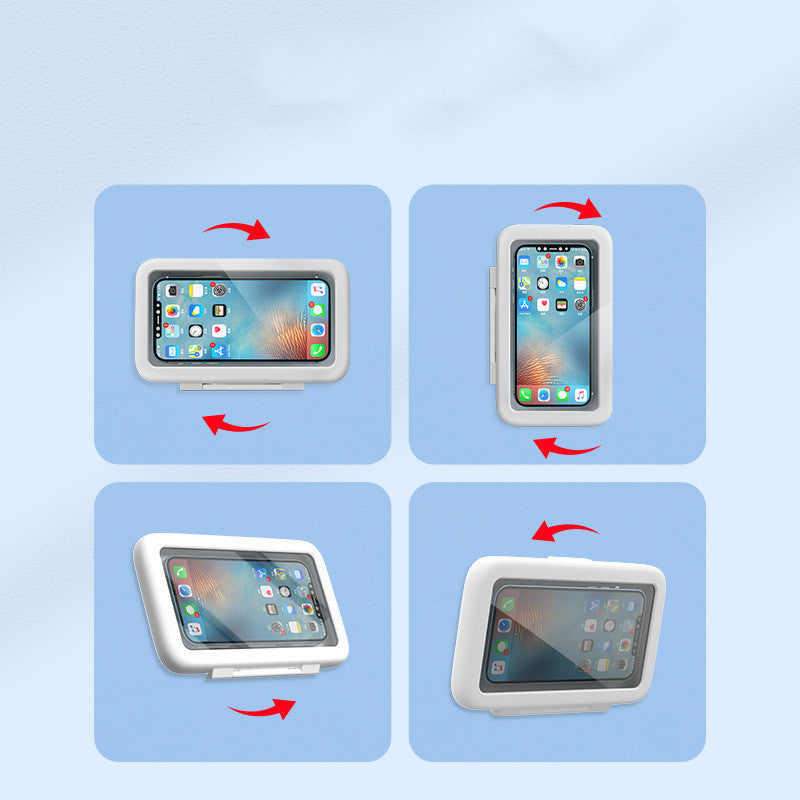 Waterproof Touchscreen Phone Box – Shower, Kitchen & Bathroom Wall-Mount Holder