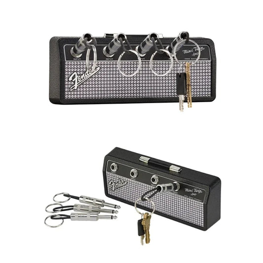 Creative Fender Radio Plugs Key Holder Retro Wall Mounting Keys Holder Jack Zinc Alloy Key Organizer Music Key Storage Frame