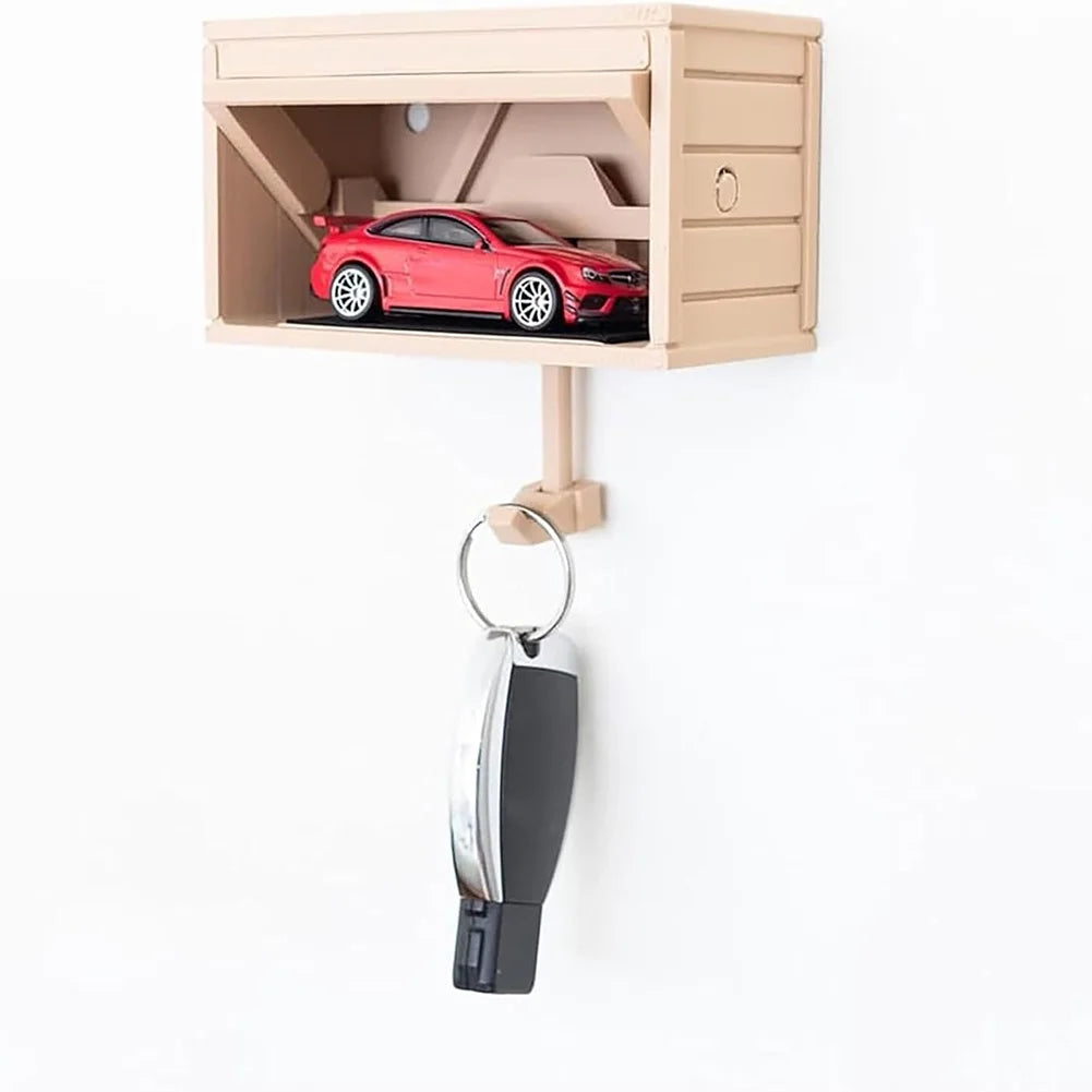 Car Garage Key Holder Front Door Car Key Holder Creative Wall Mount Key Organizer Garage Shaped Key Holder for Entryway