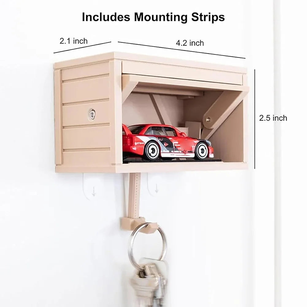 Car Garage Key Holder Front Door Car Key Holder Creative Wall Mount Key Organizer Garage Shaped Key Holder for Entryway