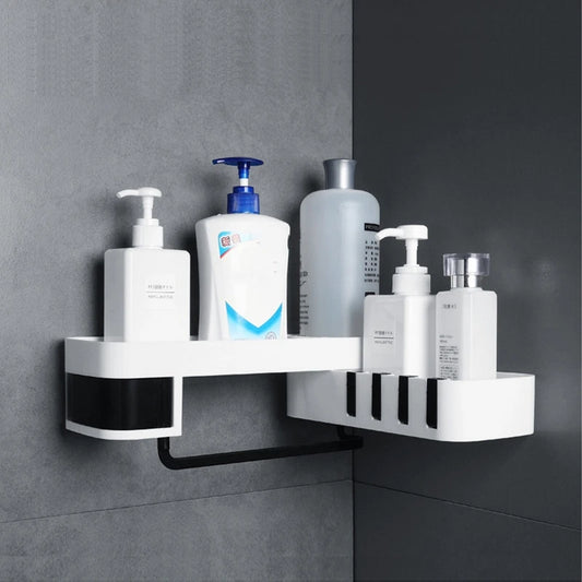 1 Pcs Corner Shower Shelf Bathroom Shampoo Shower Shelf Holder Kitchen Storage Rack Organizer Wall Mounted Type Baño 4Полка Для